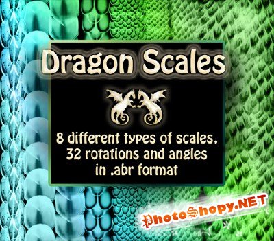 Dragon scales brush set