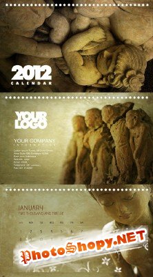 Calendar PSD 2012 - Stone Faces