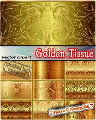 Золотые ткани | Golden Tissue (vector clipart)