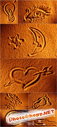 Photo Cliparts - Drawing on sand (Part2)