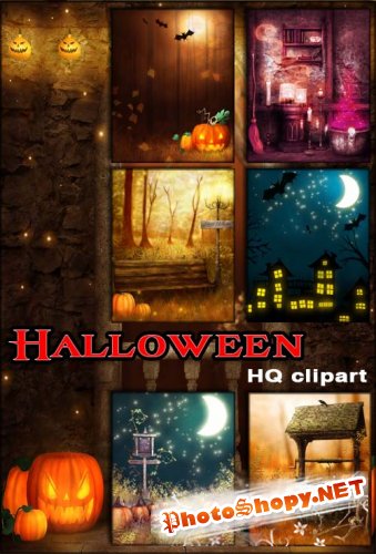 Хэллоуин - самый ужасный праздник (HQ clipart)