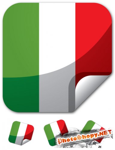 Continent Sticker Italy Vector