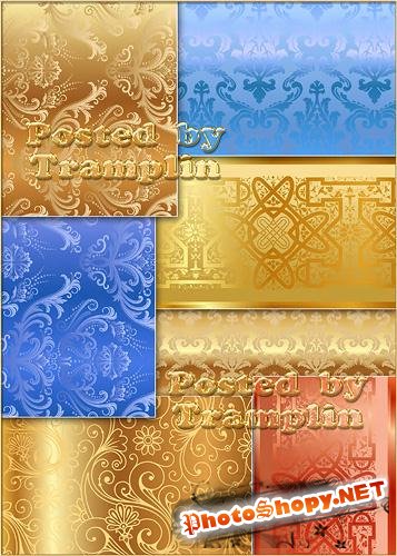 Фоны  - Золотой атлас - Backgrounds - Golden atlas