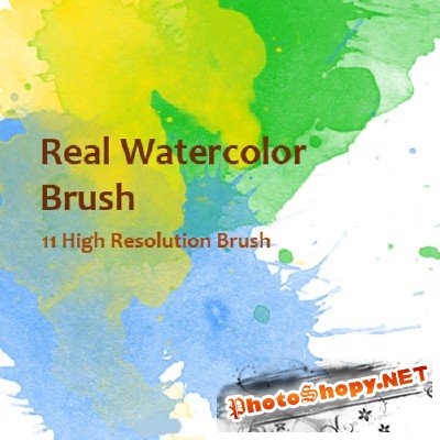 Watercolor photoshop brushes