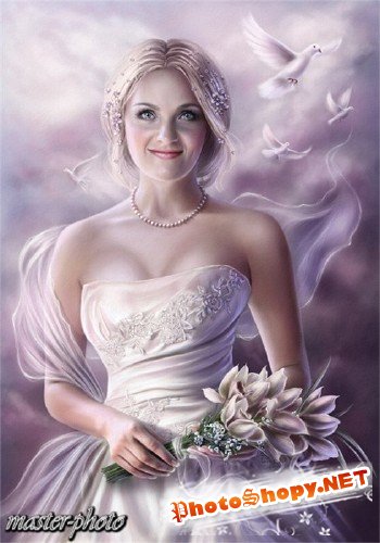 Женский шаблон для фотошопа – Сказочная невеста