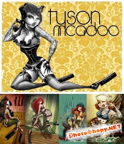 Татуированные девушки американского художника Тайсон Макаду (Tyson McAdoo)
