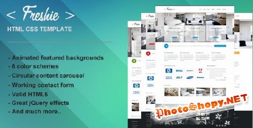 ThemeForest - Freshie HTML CSS Template (All Colours) - Rip