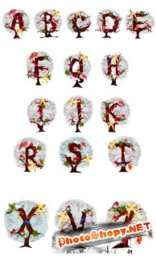 Christmas tree letters