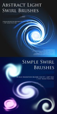 Abstract Light Swirl Brushes and Simple Swirl Brushes