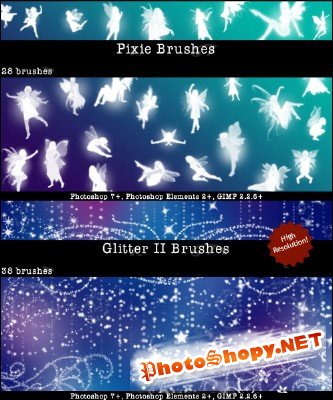 Pixie Fairy Brushes and Glitter II Brushes