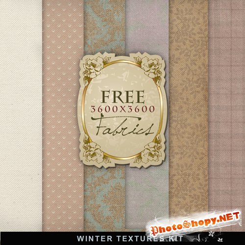 Textures - Winter Fabric Backgrounds #4