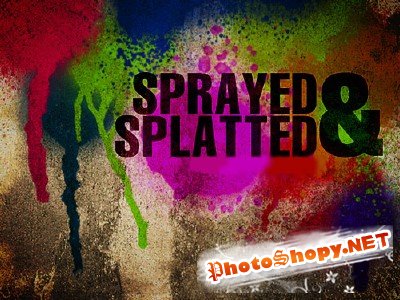 Sprayed photoshop brushes