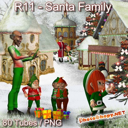 Scrap-kit - Santa Family