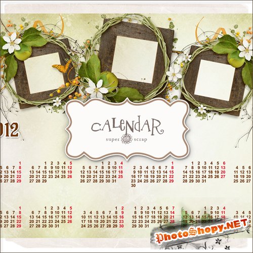 Scrap-kit - Nice Calendar (PSD)