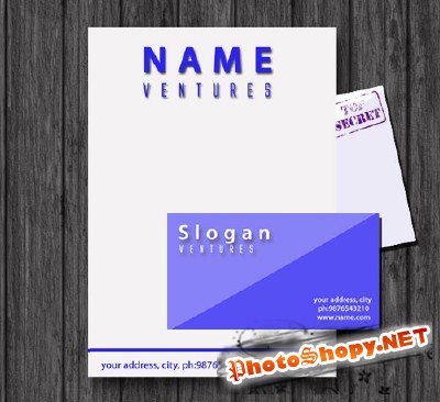Letter Card PSD Template