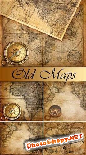 Старые карты с компасом