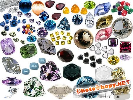 PSD исходники - Драгоценные камни различной формы