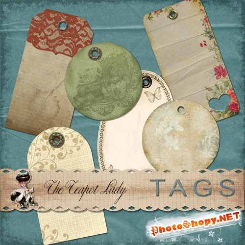 Scrap-kit - The Teapod Lady Tags