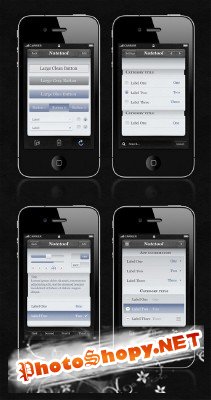 Notetool iPhone UI Kit PSD