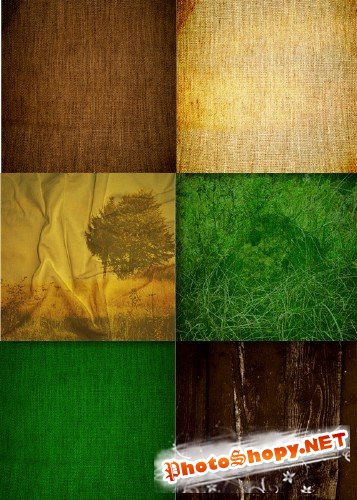 Растровый клипарт - Древесно-зеленые фоны