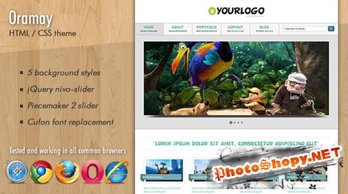 MojoThemes - Oramay – Informal and clean portfolio theme – HTML/CSS - Rip