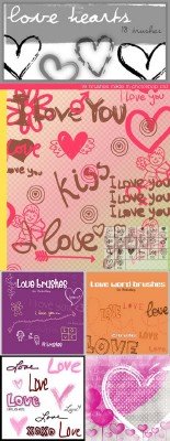 Love and Hearts Brushes Pack