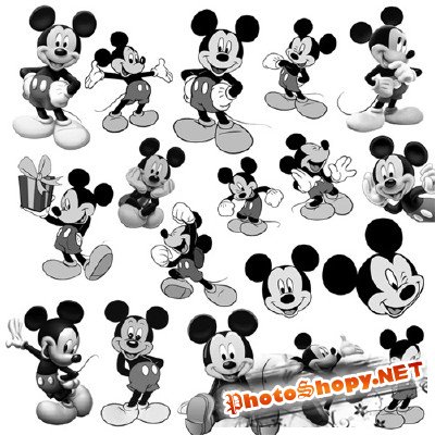 18 Mickey mouse brushes