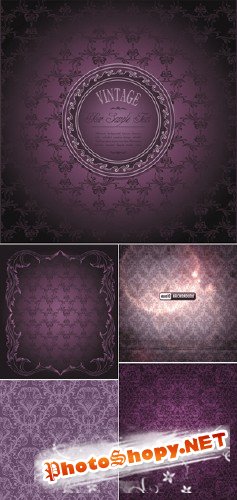 Luxury Purple Patterns Vector