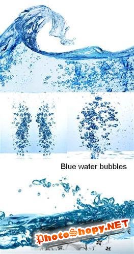 Синие пузырьки воды - фоны