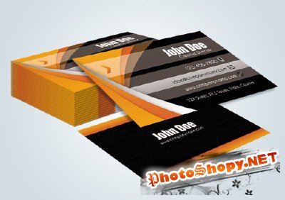 Orange Black Business Cards