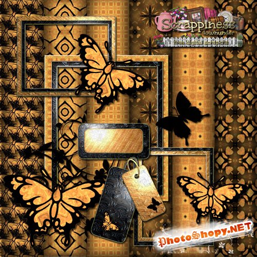 Scrap-set - Hope you enjoy the dramatic butterflies