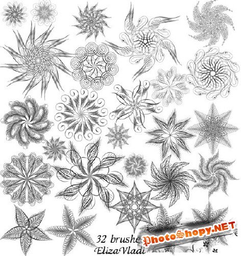 High-definition perfect flower PS brushes