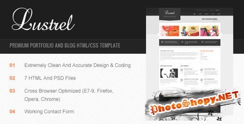 ThemeForest - Lustrel - Premium Portfolio And Blog HTML Template - Rip