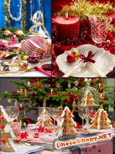 Фотосток: праздничный новогодний стол