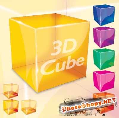 3D Cube Psd File