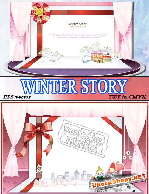 Зимние истории | Winter Story (eps vector + tiff in cmyk)