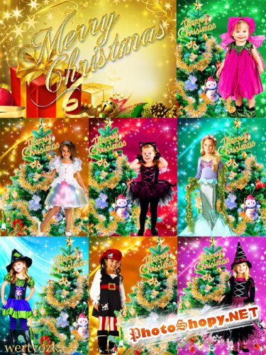 Собрание детских новогодних шаблонов - Удивительные карнавальные наряды