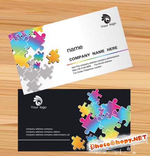 Excellent Black & White Business Card Template