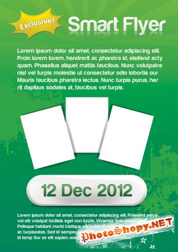 2012 New Year English-style posters PSD template