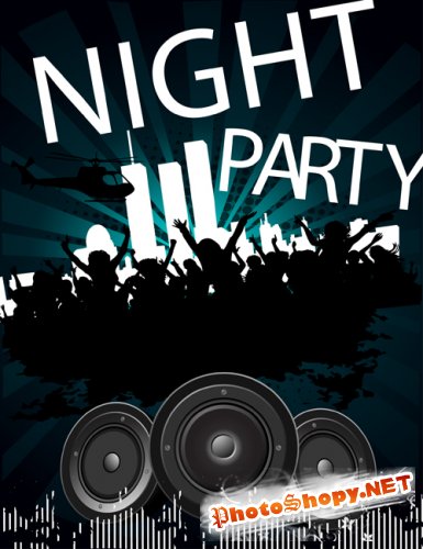 Vector Flyer For Night Party