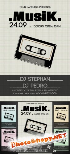 Musik Party-Club Flyer Template – PSD