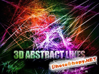 3D ABSTRACT LINES BRUSHES FOR PHOTOSHOP