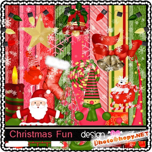 Scrap-set - Christmas Fun - Design By Joan