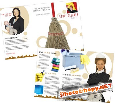 Templates for Design - Proper Cleaning Brochure 11 x 8.5 BoxedArt 