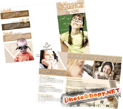 Templates for Design - Kids Science Brochure  11 x 8.5 BoxedArt