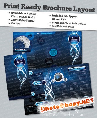 Templates for Design - Gaming Time Brochure 17 x 11 BoxedArt