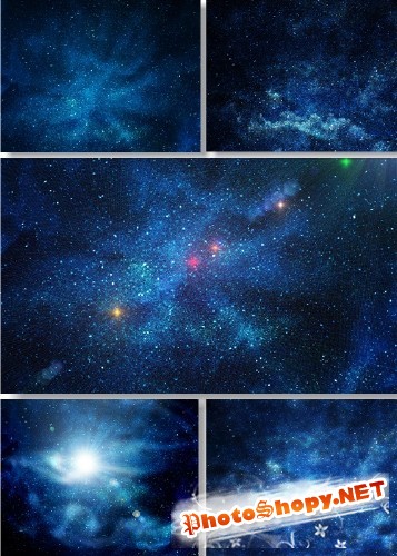 Растровый клипарт - Звезды и галактики