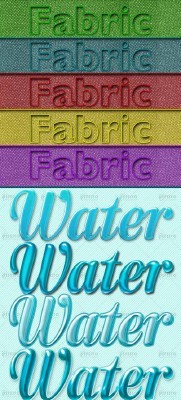 Water and Fabric Layer Styles