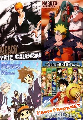 Коллекция аниме календарей на 2012 год 