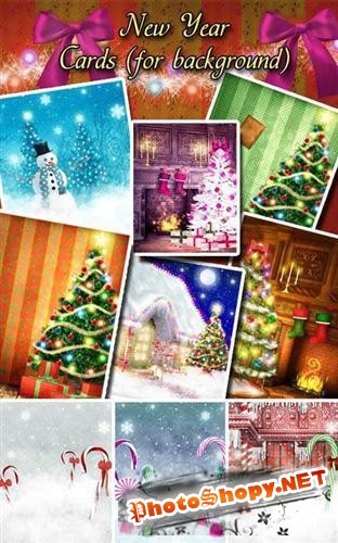 Новогодние открытки для оформления праздничных поздравлений и альбомов